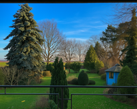 Blick in den Garten KI bearbeitet