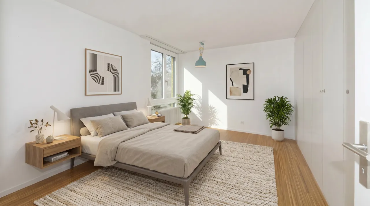 Schlafzimmer 3 - virtuell eingerichtet