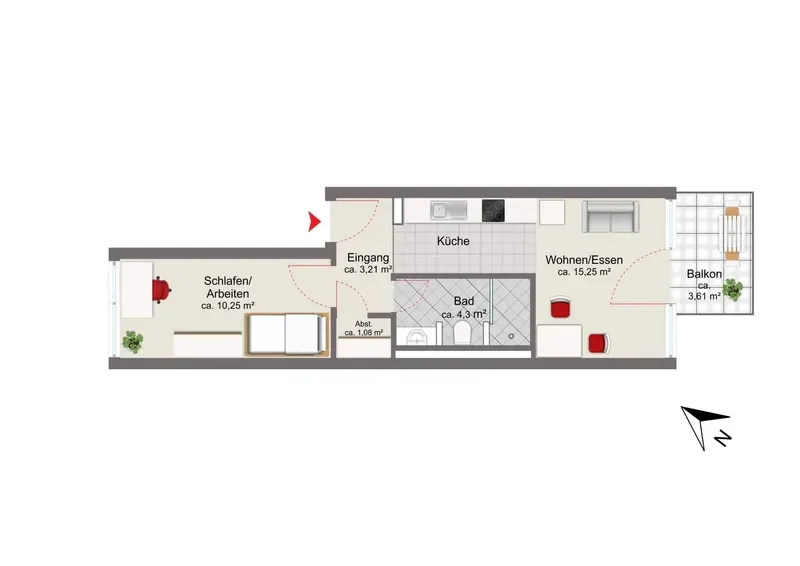 Grundriss 2 OG links