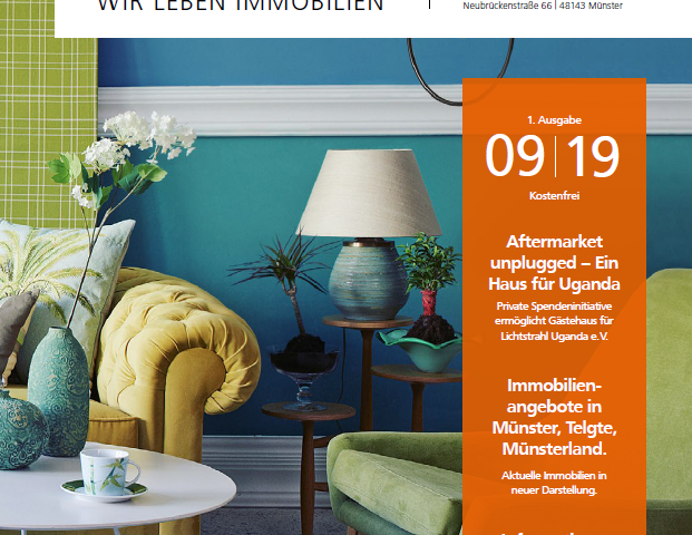 Cover der VITA, Ausgabe 09/19 - Das Magazin der Volksbank Immobilien Münsterland