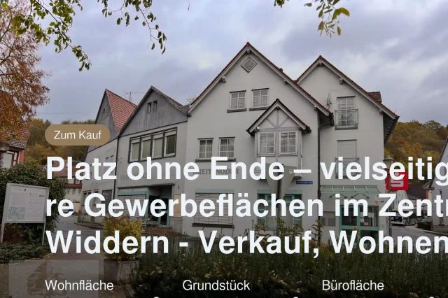 Nicht mehr verfügbar: Platz ohne Ende – vielseitig nutzbare Gewerbeflächen im Zentrum von Widdern – Verkauf, Wohnen, Lager