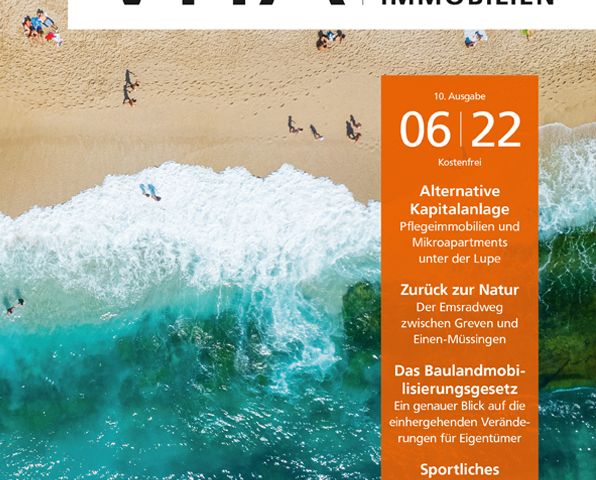 Cover der VITA, Ausgabe 06/22 - Das Magazin der Volksbank Immobilien Münsterland