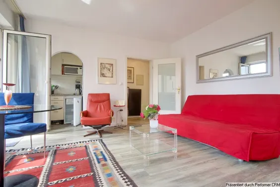 Möbliertes Apartment mit schönem großem Balkon und Ausblick, Komplettausstattung, Internetzugang