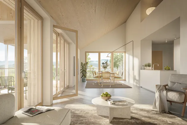 Neubauprojekt Villigerscheune, Längsbau - Dachgeschoss (Visualisierung)