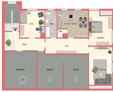 Fröndenberg – Dellwig: 3 Zimmer-Dachgeschosswohnung