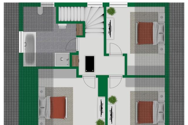 Grundriss-Skizze Obergeschoss