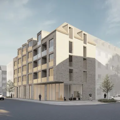 Zentral gelegener, moderner Neubau mit 19 Wohnungen und einer Gewerbeeinheit