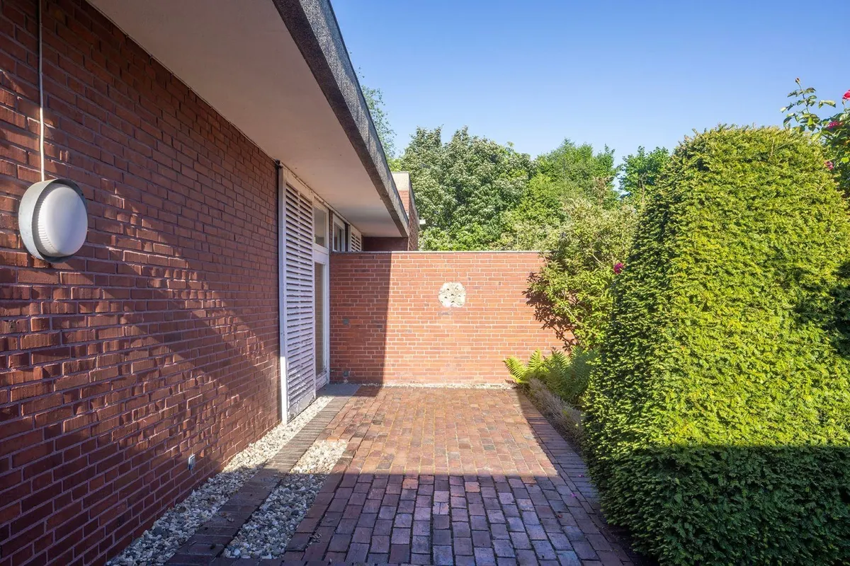 Der geschützte Patio zur Südseite