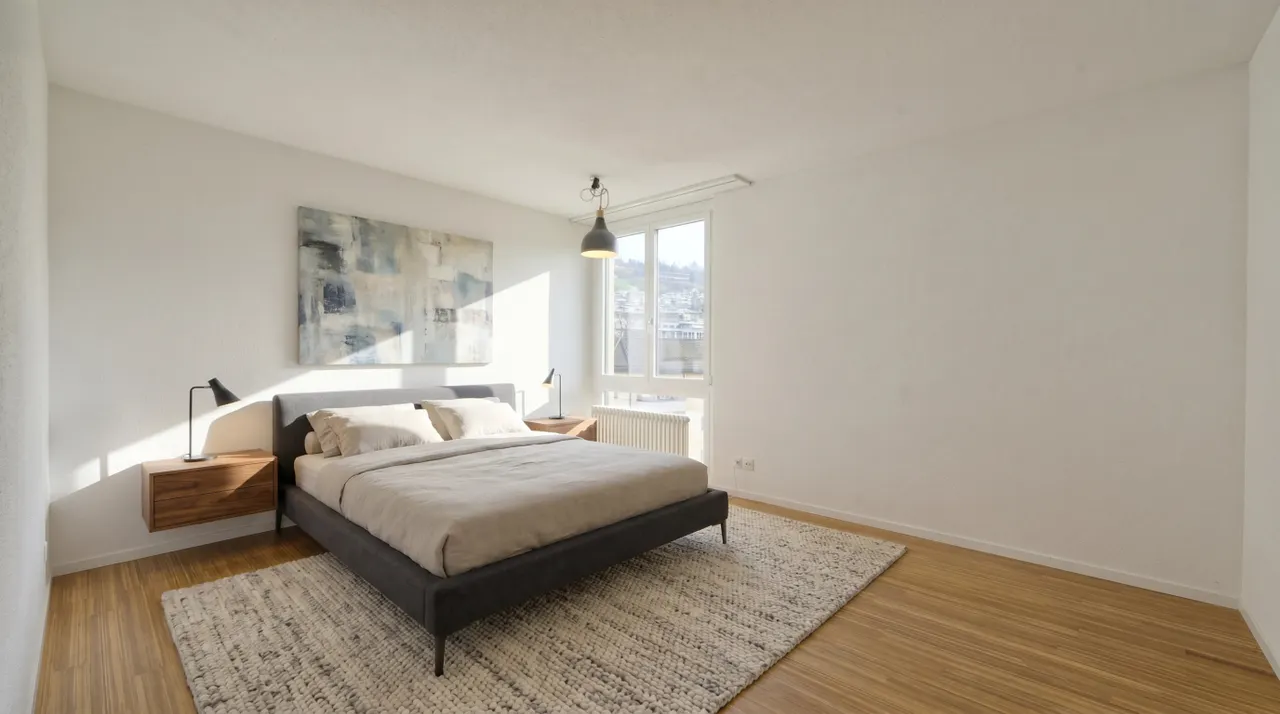 Schlafzimmer 1 - virtuell Eingerichtet