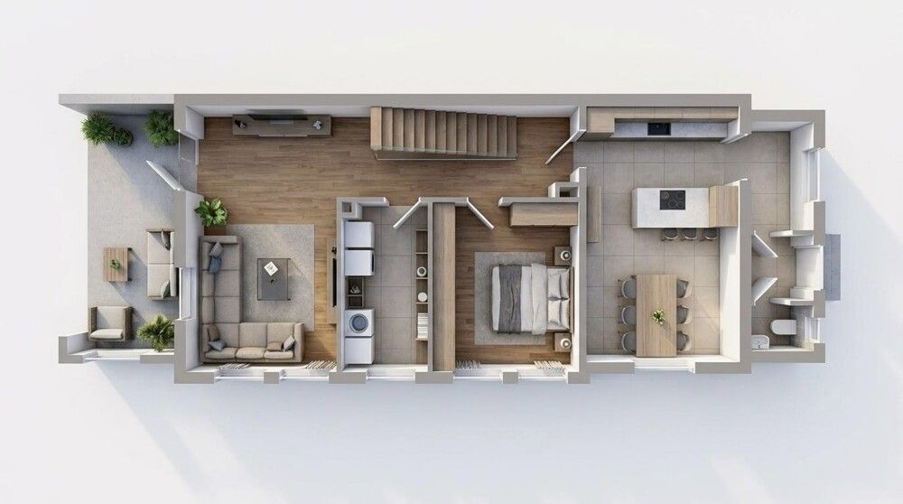 Grundriss EG1, Hinterhaus