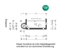 Grundrissskizze Empore Kirche