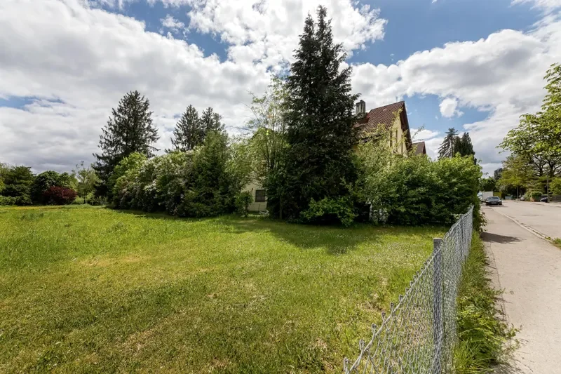 Wiese neben dem Haus