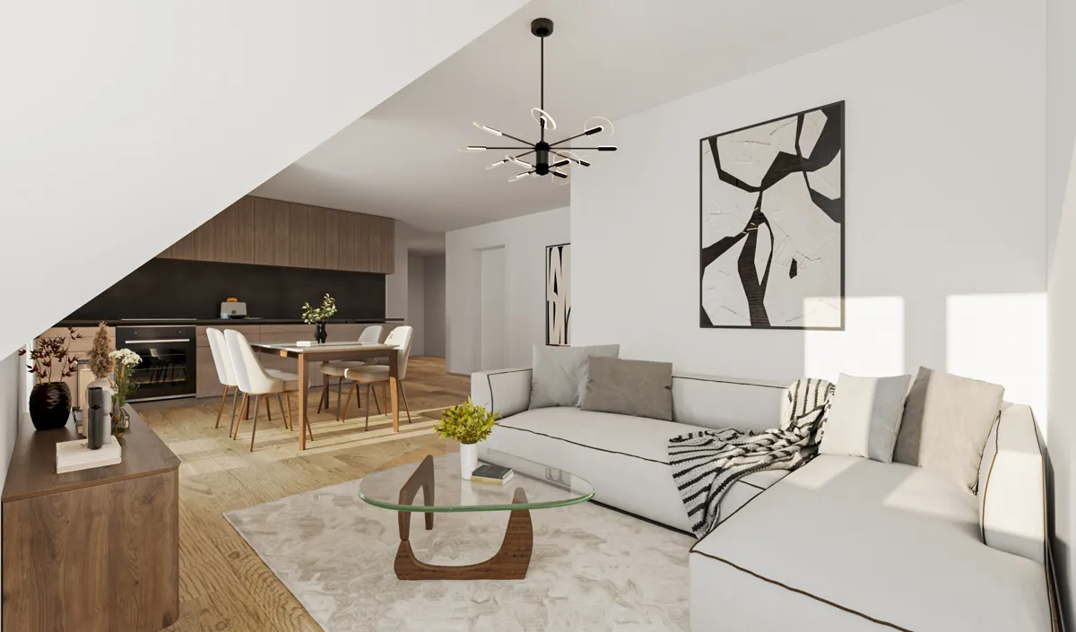 Innenvisualisierung Wohnzimmer