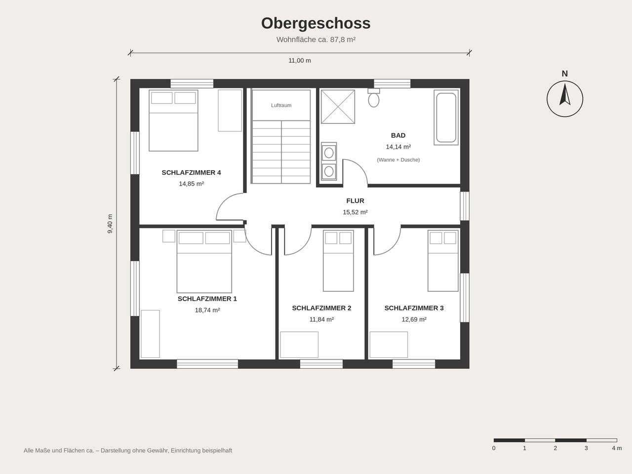 Grundriss Obergeschoss