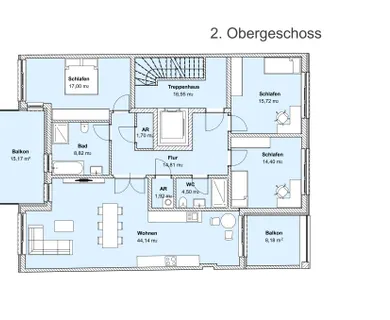 Erstbezug im Neubau – Barrierefreie 4-Zimmer-2.OG-Whg mit zwei Balkonen - Foto 5