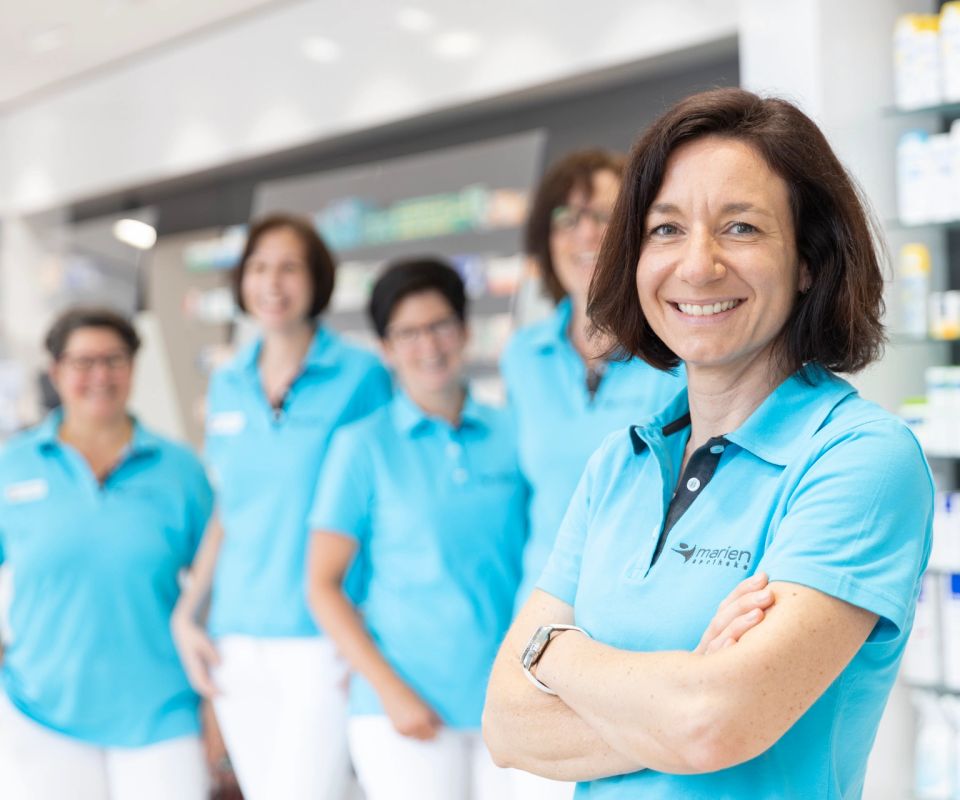 Gemeinsam für Ihre Gesundheit – das Team der Marien Apotheke Kerken.