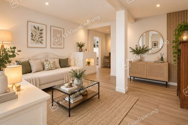 Wohnzimmer Wohnung KI