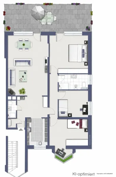 Grundriss 3 Schlafzimmer