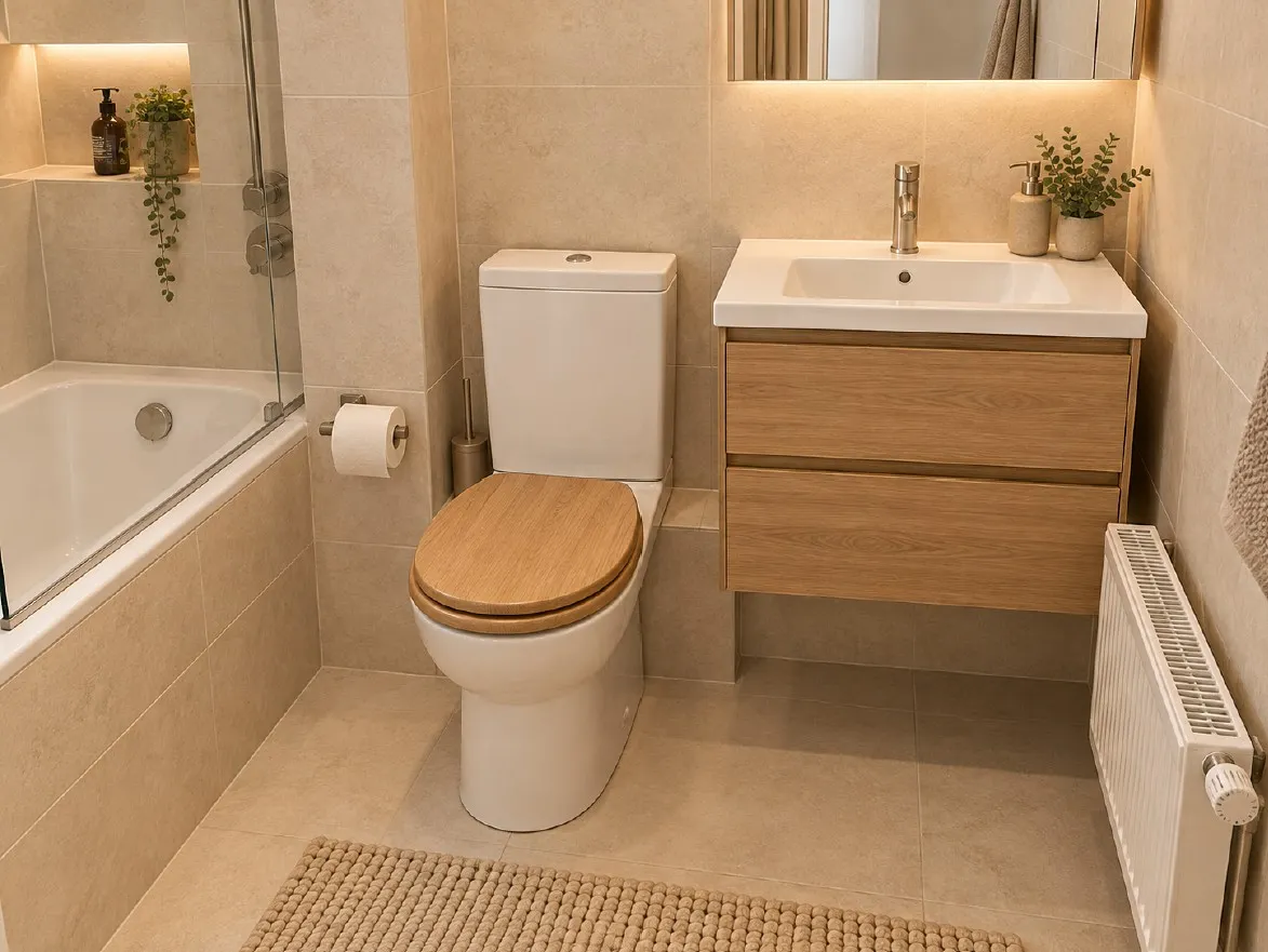 Bad mit Wanne - Renovierungsbeispiel