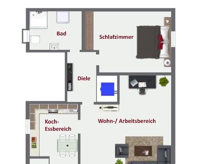 Schön geschnittene 2-Zimmer Souterrain-Wohnung in ruhiger Wohngegend! - Foto 1