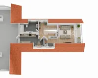 Grundriss Dachgeschoss (nicht maßstabsgetreu)