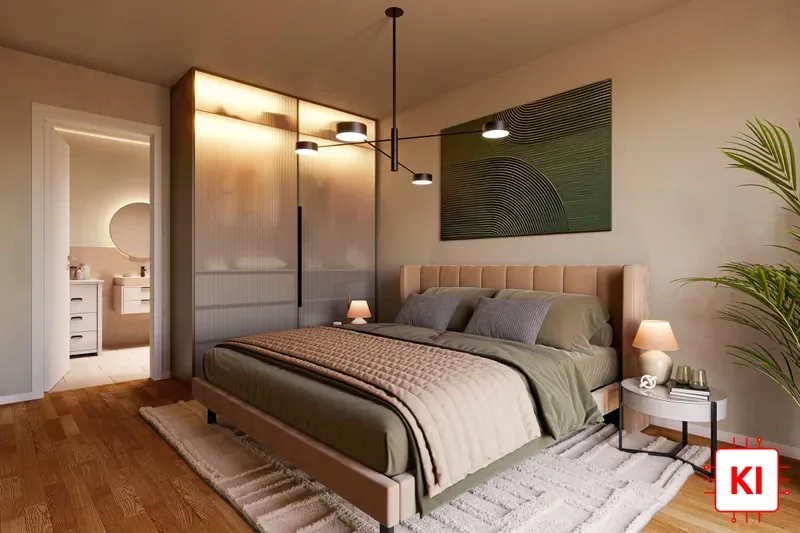 KI-generiert: Schlafzimmer