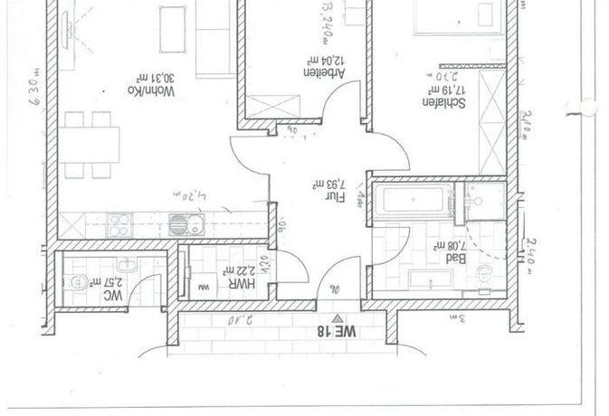 Grundriss der Wohnung