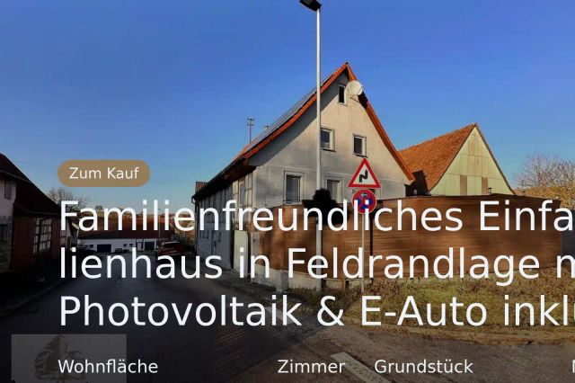 Neu im Angebot: Familienfreundliches Einfamilienhaus in Feldrandlage mit Photovoltaik & E-Auto inklusive