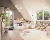 Es handelt sich um unverbindliche Illustrationen mit Sonderausstattungen. Die Bauausführung erfolgt durch das Bauunternehmen