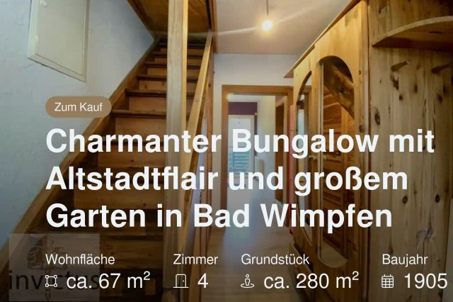 Nicht mehr verfügbar: Charmanter Bungalow mit Altstadtflair und großem Garten in Bad Wimpfen