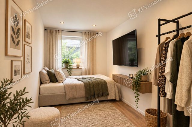 Schlafzimmer Wohnung KI
