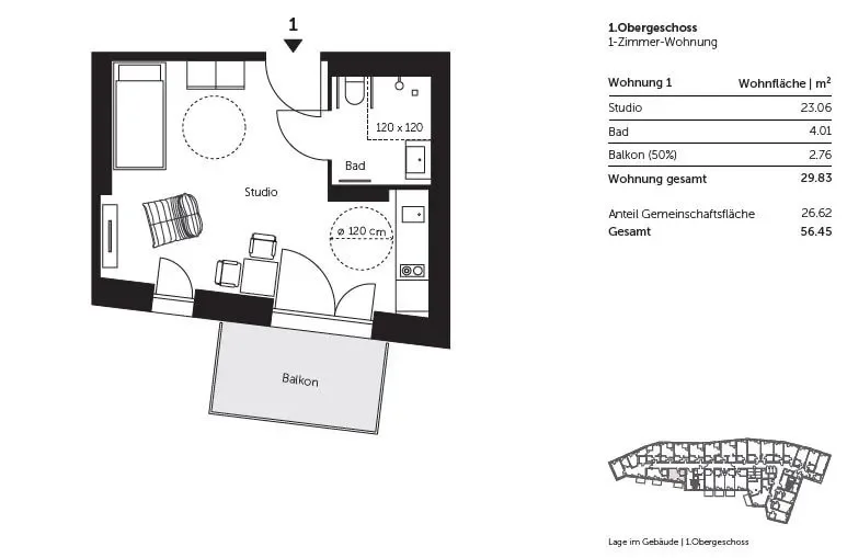 Wohnung 1 Grundriss