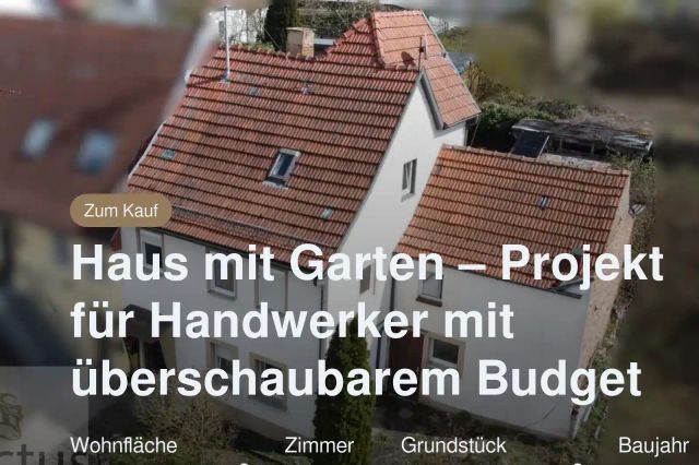 Neu im Angebot: Haus mit Garten – Projekt für Handwerker mit überschaubarem Budget