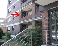 Laubengang zur Wohnung