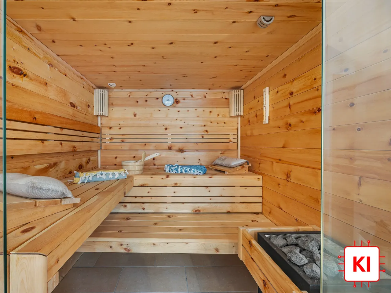 KI-generiert: Sauna