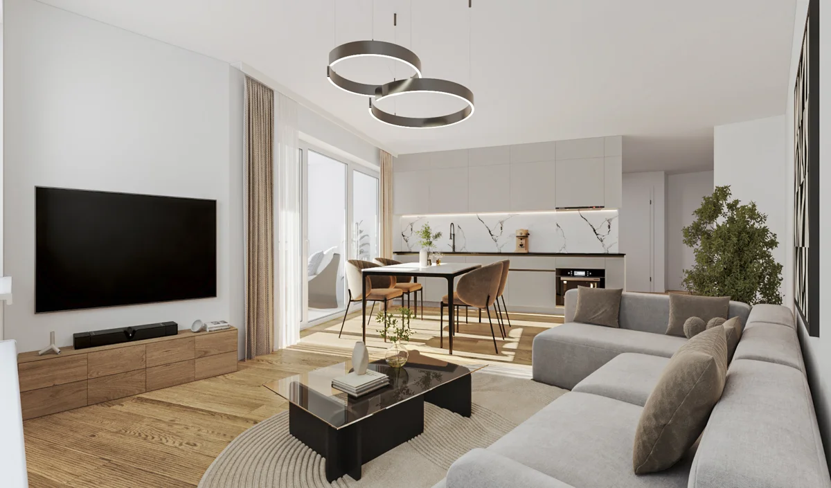 Innenvisualisierung Wohnzimmer