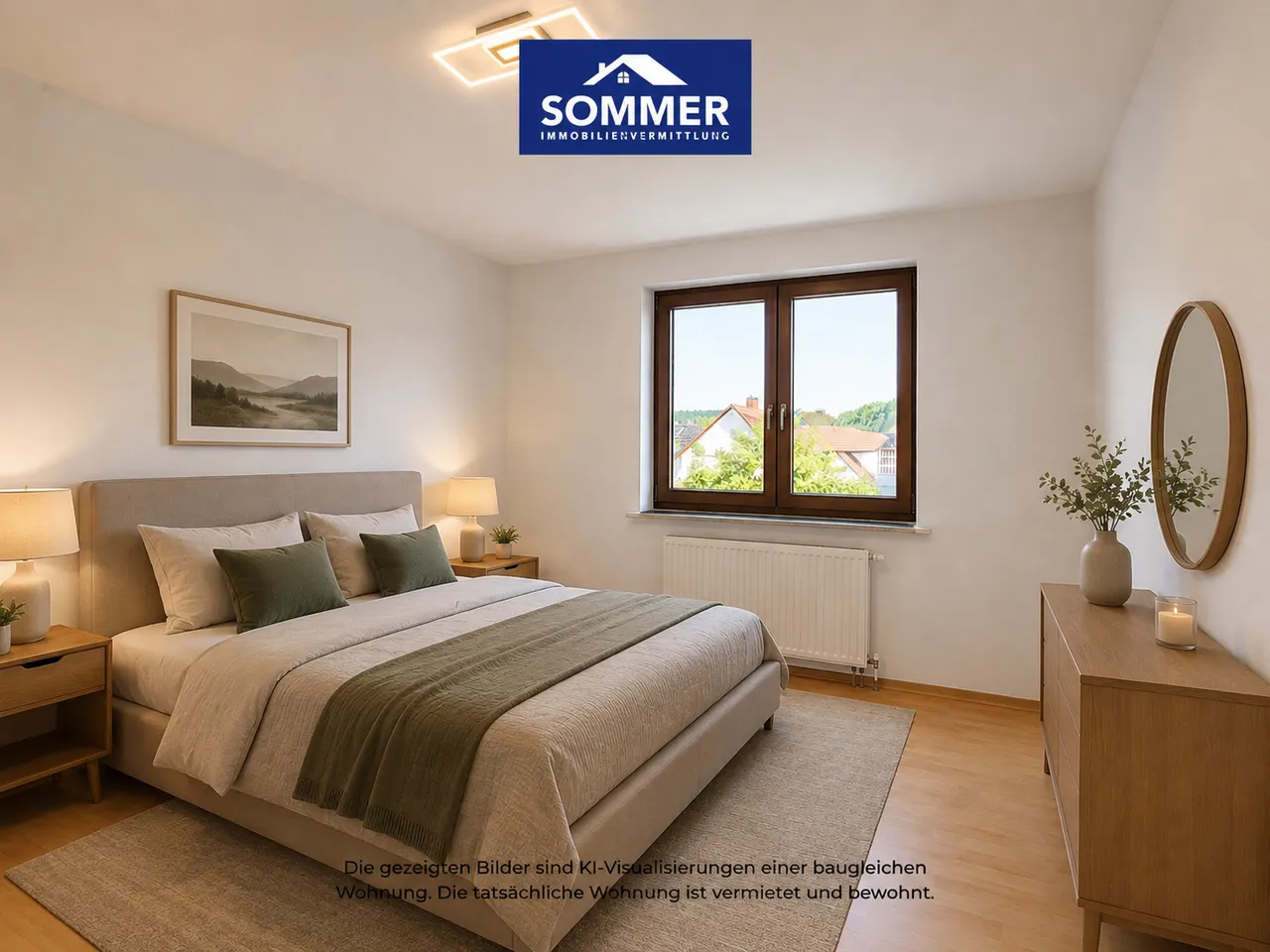 Einrichtungsbeispiel Schlafzimmer (KI-Visualisierung)
