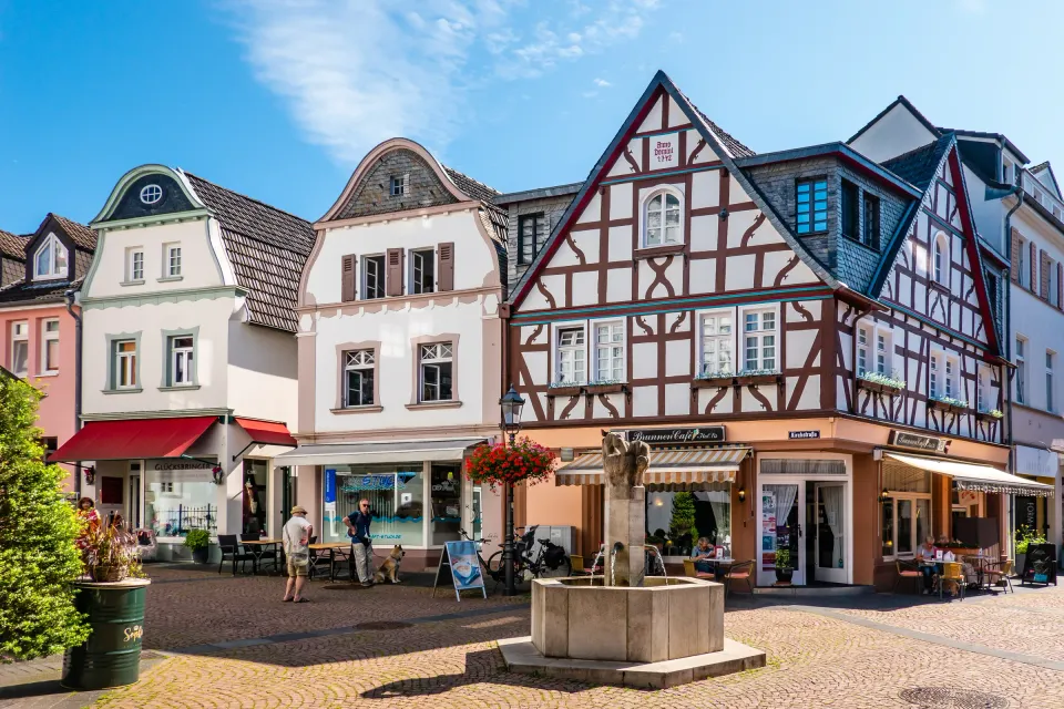 Historische Fachwerkhäuser in der Altstadt von Bad Honnef