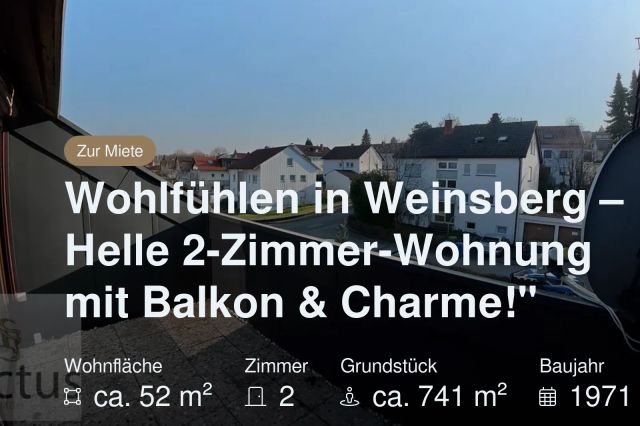 Nicht mehr verfügbar: Wohlfühlen in Weinsberg – Helle 2-Zimmer-Wohnung mit Balkon & Charme!“