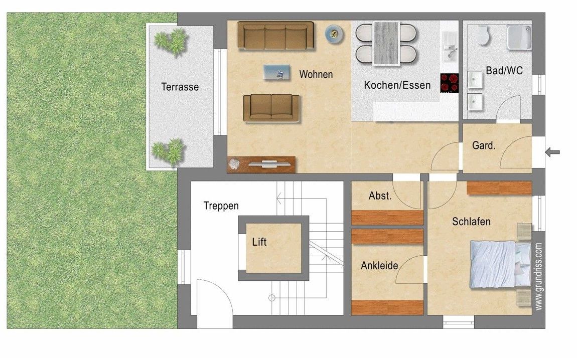 Gartenliebhaber? 2-Zim-Neubau-Eigentumswohnungen mit Gartenanteil KfW 40 Plus Standard