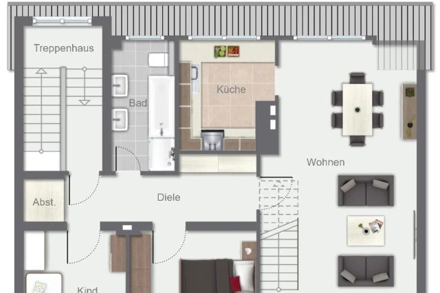 Wohnung DG (vermietet)