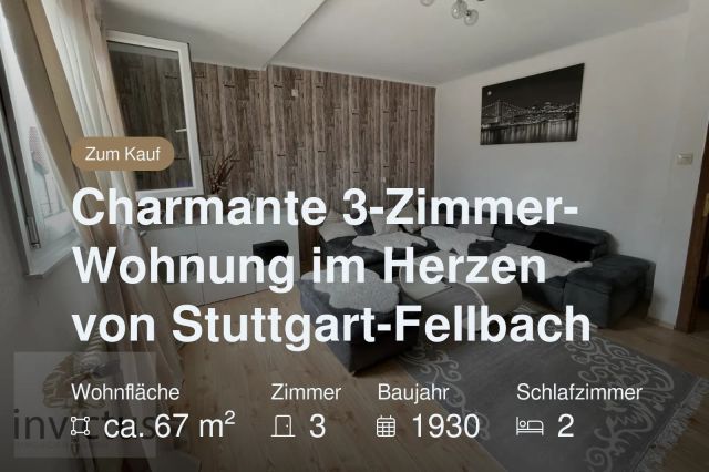 Nicht mehr verfügbar: Charmante 3-Zimmer-Wohnung im Herzen von Stuttgart-Fellbach