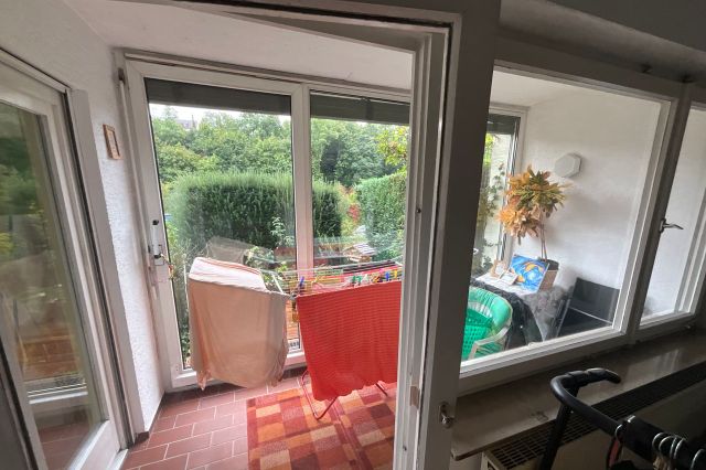 Blick vom Schlafzimmer in die Loggia