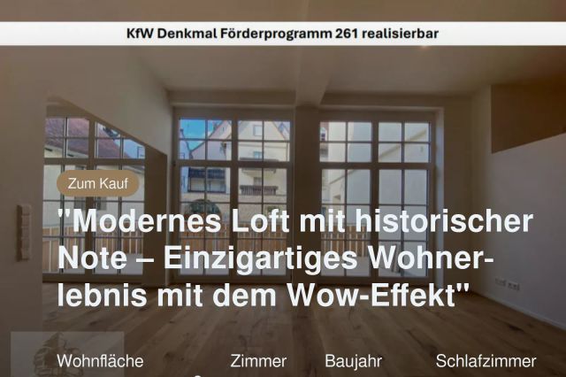 Nicht mehr verfügbar: „Modernes Loft mit historischer Note – Einzigartiges Wohnerlebnis mit dem Wow-Effekt“