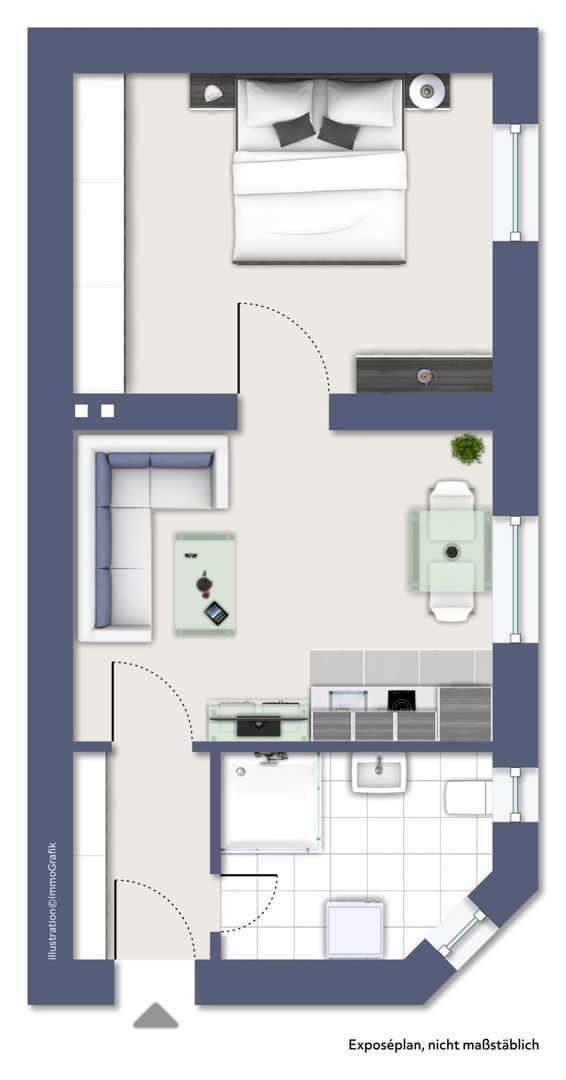 Singles aufgepasst: Saniertes Apartment mit EBK und schönem Duschbad. - Foto 5