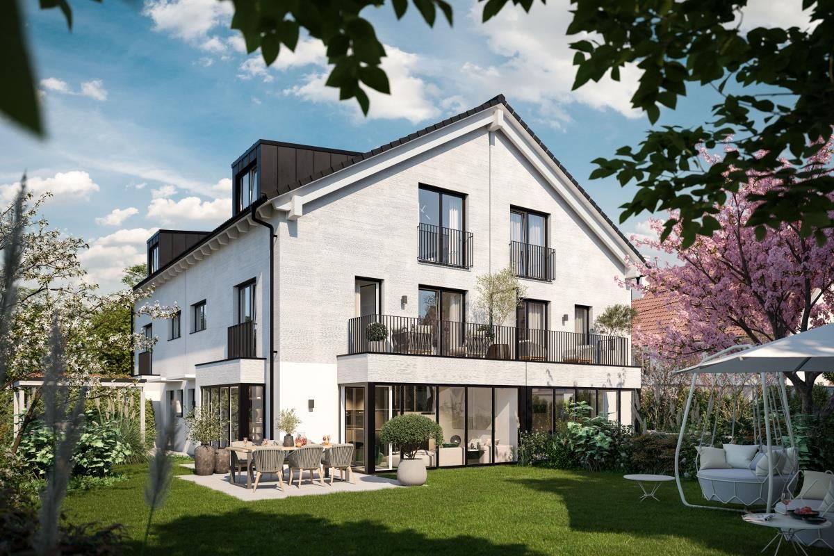 Vier Mittelpunkte. Vier Stadthäuser im grünen Baierbrunn.