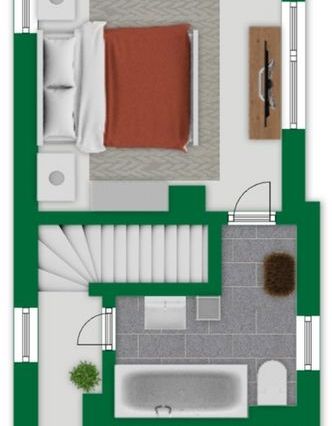 Grundriss-Skizze Obergeschoss