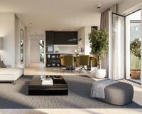 Es handelt sich um unverbindliche Illustrationen mit Sonderausstattungen. Die Bauausführung erfolgt durch das Bauunternehmen