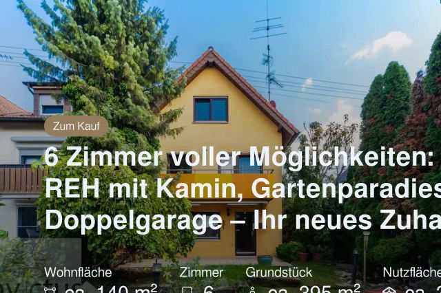Nicht mehr verfügbar: 6 Zimmer voller Möglichkeiten: REH mit Kamin, Gartenparadies & Doppelgarage – Ihr neues Zuhause!