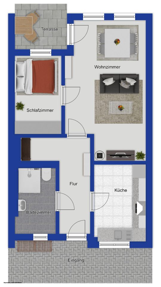 Schöne, barrierefreie 2-Zimmer-Erdgeschosswohnung mit Loggia für Senioren in Werl